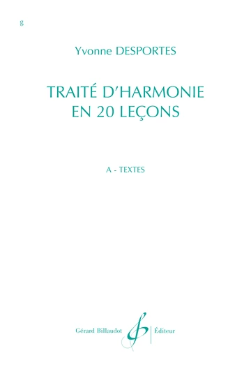 Traité d&amp;#039;harmonie en 20 leçons Visuel